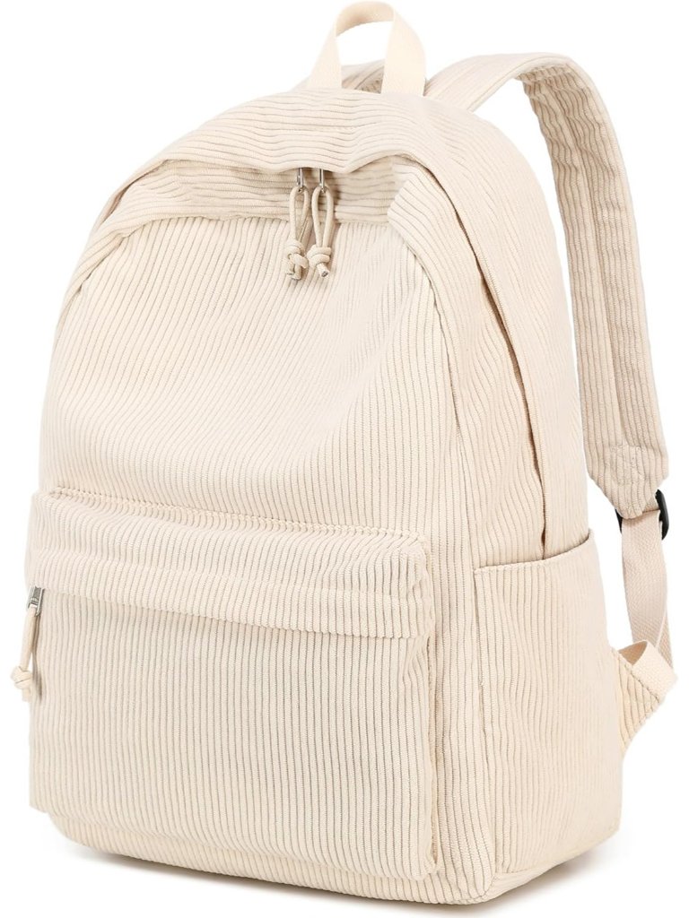 School Backpack For Teens Large Corduroy Bookbag Lightweight 15.6 Inch Laptop Ba
